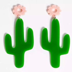 Earrings Cactus Acrylic Jewelry!